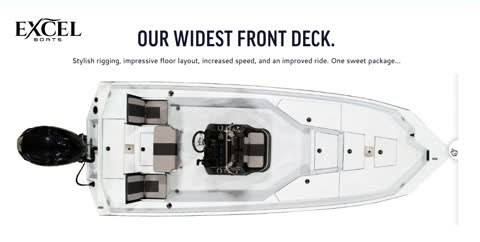 Look at all that beautiful storage. Ain't it great? It sure comes in handy when you're on the big water. Check out the Excel Bay Pro Elite 220 for yourself at https://excelboats.com/model/bay-pro-elite-220/. | Excel Boats