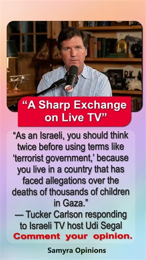 “Live TV Erupts Over Gaza Debate” Tucker Carlson vs Israeli Host Goes Viral #trendingnow