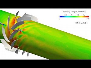 simulation of a contra-rotating fan