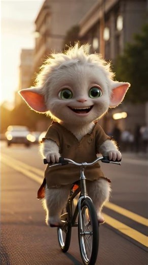 Creature's sad story😔with his bycycle || #animation #puppy #viral #shorts #cartoon #sad