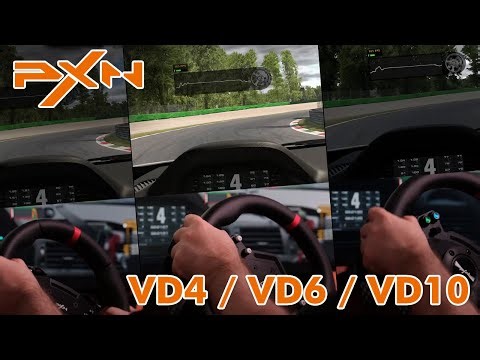 PXN VD4 / VD6 / VD10 - Direct Drive side by side FFB comparison (4 Nm vs. 6 Nm vs. 10 Nm) @ iRacing