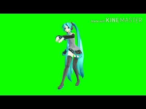 MMD Hatsune Miku Default Dance (Greenscreen)