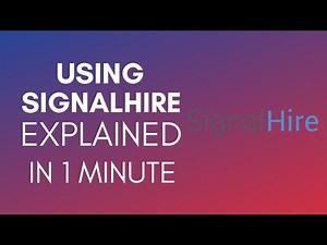 How To Use SignalHire (2025)