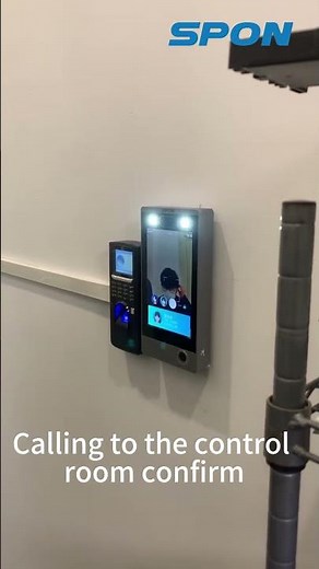 Open the door after dual facial recognition authentication secure technology. #spon #security