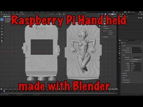 Raspberry Pi Zero 2w Hand Held Gaming device made with Blender