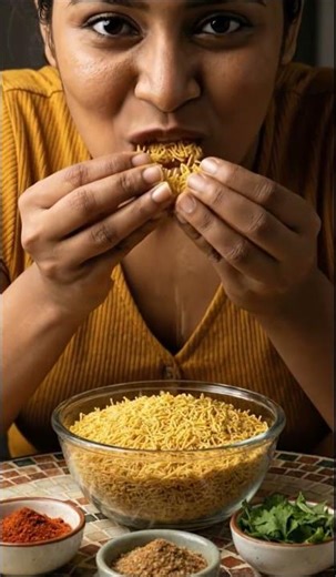 Sev eating ASMR | sound effect | satisfying tv