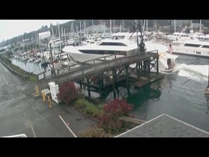 Massive yacht slammed into Port Angeles docks and boats