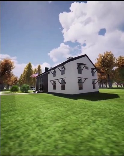 48K views · 268 reactions | The Scott Barndo Design!! How super pretty is this!? A simple two-story Barndo design with a streamlined roof. The barn doors are fixed and there are windows galore. This Barndo boasts 3 bedrooms, 2 1/2 baths and loft! There’s a two-story masonry fireplace in the great room with a huge kitchen island. I hope you have been Barndo Inspired. | The Barndominium Company | Facebook