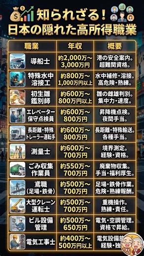 意外な高年収！？日本で実は稼げる「隠れた職業」ランキング