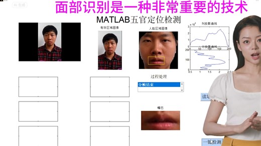 MATLAB人脸面部器官检测。可以做成活体检测，疲劳驾驶，使用自己的人脸视频做