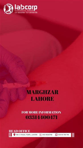 Marghzar, get ready! 🚀 Your trusted name in diagnostics, LabCorp Diagnostic Center is opening a New Collection Center in Marghzar very soon. No more long travel for lab tests. Quality. Accuracy. Convenience. 🟢 Opening Soon 📞 Free Home Sampling Available: 0331-4400471 Healthcare is coming closer to you! #Marghzar #CollectionCenter #FreeHomeSampling #MultanRoad #lahore Contact Details: Ph# 042-35163748 Whatsapp: 0335 5746746 Email: info@labcorpdc.com Website: www.labcorpdc.com