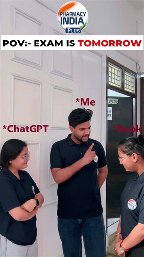 👉 Sach batao… tum bhi aise hi padhte ho na? 😂 #bpharma T #exams #pharmacyindiaplus