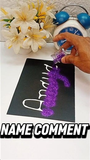 Trending Glitter Nameart is HERE😍🥰#art #drawing #craft #diy #ytshorts #ytviral #viralvideo #yt