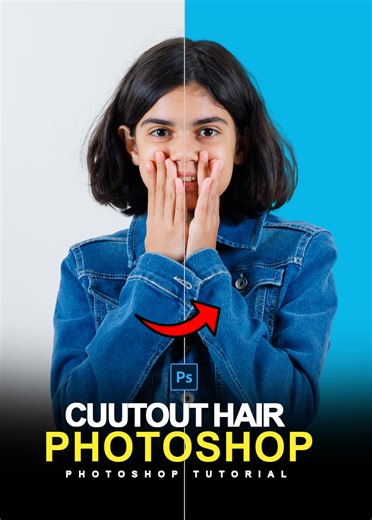 The Quick Way Cutout Hair in Photoshop - Adobe Photoshop Tricks 2025 #cutouthair #backgroudcutout #photoshopshorts #photoshoptutorial | Graphics Solution Tricks