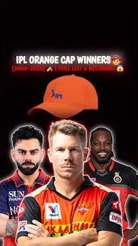 IPL Orange Cap Winners 2008–2025 🏏 | Full List 😱 Virat Kohli, Warner Records 🔥#shorts