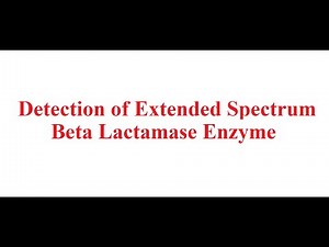 Detection of Extended Spectrum Beta Lactamase Enzme