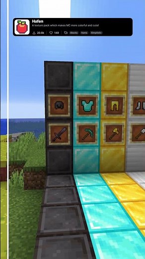 Hafen: Best Colorful and Cute Minecraft Texture Pack #minecraft #texturepack #shorts #txt #gaming