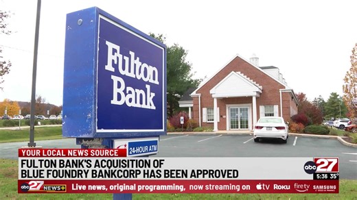 Fulton Bank's acquisition of New Jersey bank approved