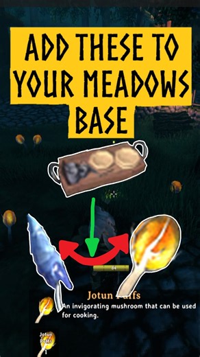 How to place Jotun puffs & mage caps in the meadows with the serving tray