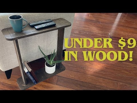 How to Build a Modern Style End Table Using ONLY Plywood!