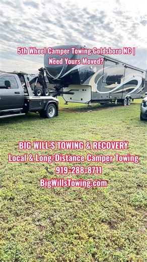 5th Wheel Camper Towing Goldsboro NC | Need Yours Moved? #traveltrailer #rvlife #5thwheel #towing