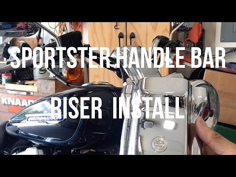 How To Sportster Handle Bar Riser Install or Replace.