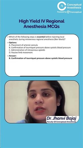 High-Yield IV Regional Anesthesia MCQs for by Dr. Jhanvi Bajaj