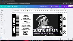 Editable Concert Ticket Template: DIY Event Pass (canva Template - Digital Download) - Etsy