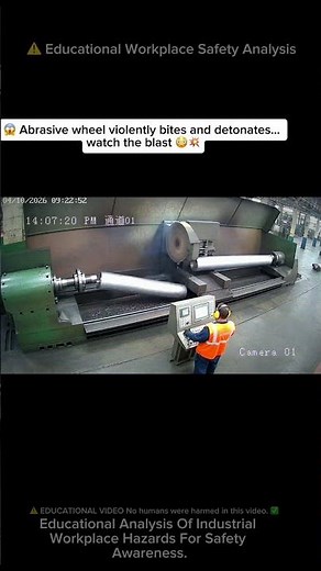 ⚠️ HORRIFYING Cylindrical Grinder CRASH 😳💥 #workfails