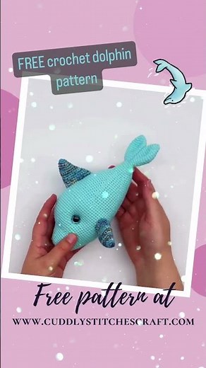 FREE crochet dolphin pattern | Free Amigurumi dolphin pattern | #shorts