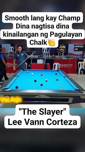 Di na Nagtisa Si "The Slayer" Lee Van Corteza, Dina Kinailangan ng Pagulayan Chalk 😎 #billiardslife #billiardschallenge #EfrenBataReyes #billiards #jaybeesucal #leevancorteza | Voz Anjo