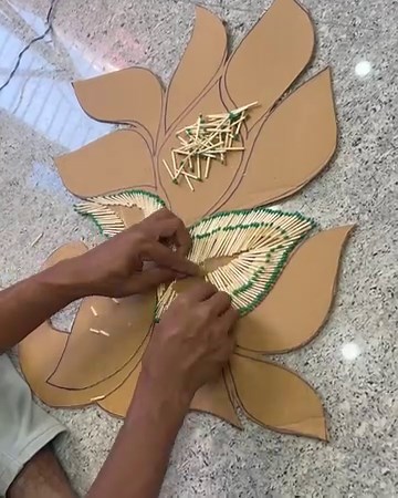 2.4M views · 29K reactions | Peacock wall decor idea using Matchsticks #peacock #diy #crafts #matchsticks #fun | Deep's CRAFT | Facebook