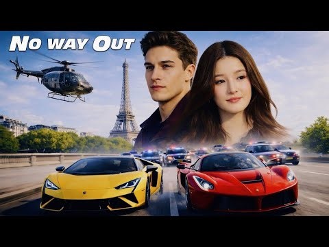 PARIS VELOCITY | Lamborghini Vs Ferrari Vs Cops Chase | AI Short Film