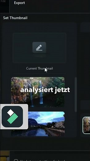 KI Thumbnail Creator in Filmora | Youtube Thumbnail erstellen