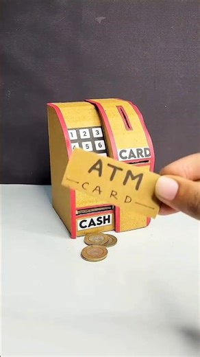 Amazing Easy Atm machine school Project #ATM #PiggyBank #cardboardcraft #creative