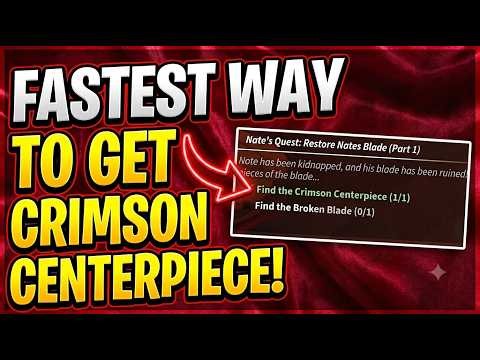 FASTEST Way to get Crimson Centerpiece in Fisch - Nates Blade Rod Quest (Roblox Fisch)