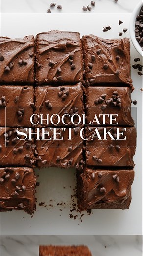 This is the best chocolate sheet cake recipe ever. It’s irresistibly moist, rich & chocolatey and so easy to make from scratch. Slathered with chocolate buttercream frosting, it’s the perfect dessert to feed a chocolate-loving crowd. https://joyfoodsunshine.com/chocolate-sheet-cake/ | Joyfoodsunshine