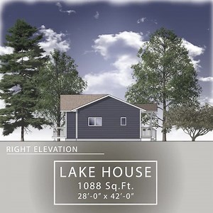 1088 Sq.ft. Bungalow Concept Plan 28’ X 42’-0”- 2 Bedroom   1 Bathroom - Etsy