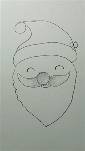 easy santa face drawing #art #drawing #santa