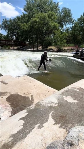River surfing Pueblo on the Lib Tech Hydro Snapper 4'5"