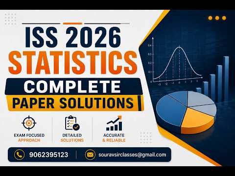 ISS 2026 Statistics Complete Paper Solutions | Idea Behind Every Question Explained #ISS2026 #Stat