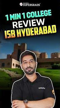 1 Min 1 College Review: All About ISB Hyderabad 🏫| ISB Campus, Fees, Placements & ROI 🔎| #shorts