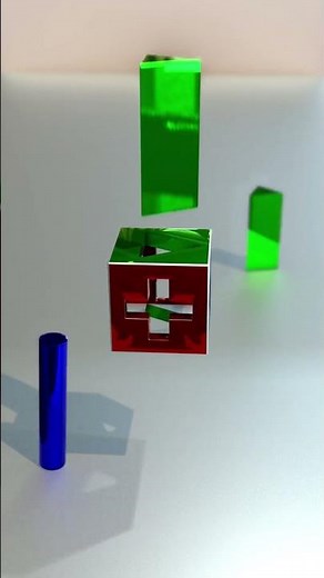 Satisfying block assembly in Blender #blender #3danimation #satisfying