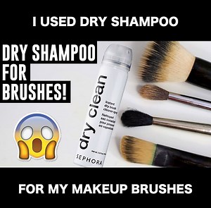 I tried to use dry shampoo for my makeup brushes! | Tina Yong