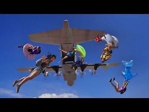 World's Longest Slip and Slide Out of an AIRPLANE! - Filmed on Canon EOS R!