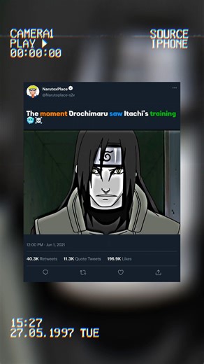 The moment Orochimaru saw Itachi's training..🥶☠️