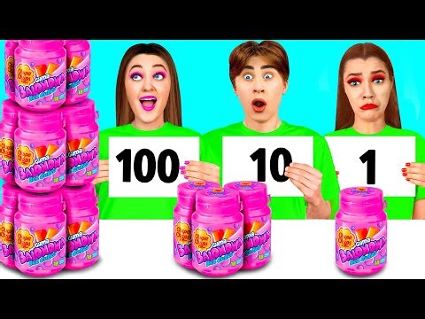 100 खाद्य परतें चुनौती | स्वादिष्ट रसोई हैक्स CRAFTooNS Challenge