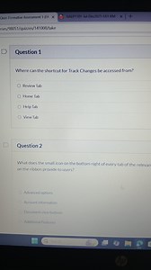 Question 1: Where can the shortcut for Track Changes be accesse... | Filo