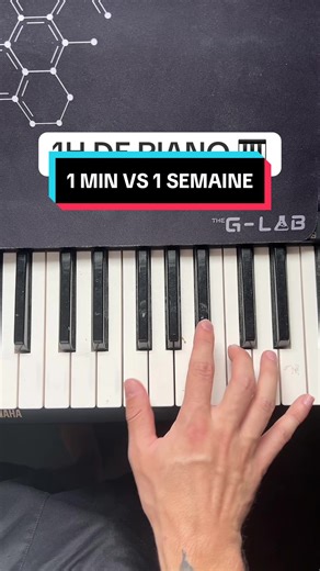 Différence entre 1 minute et 1 semaine de piano 🎹