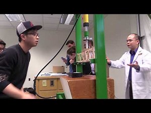 Popsicle bridges tested at U of R